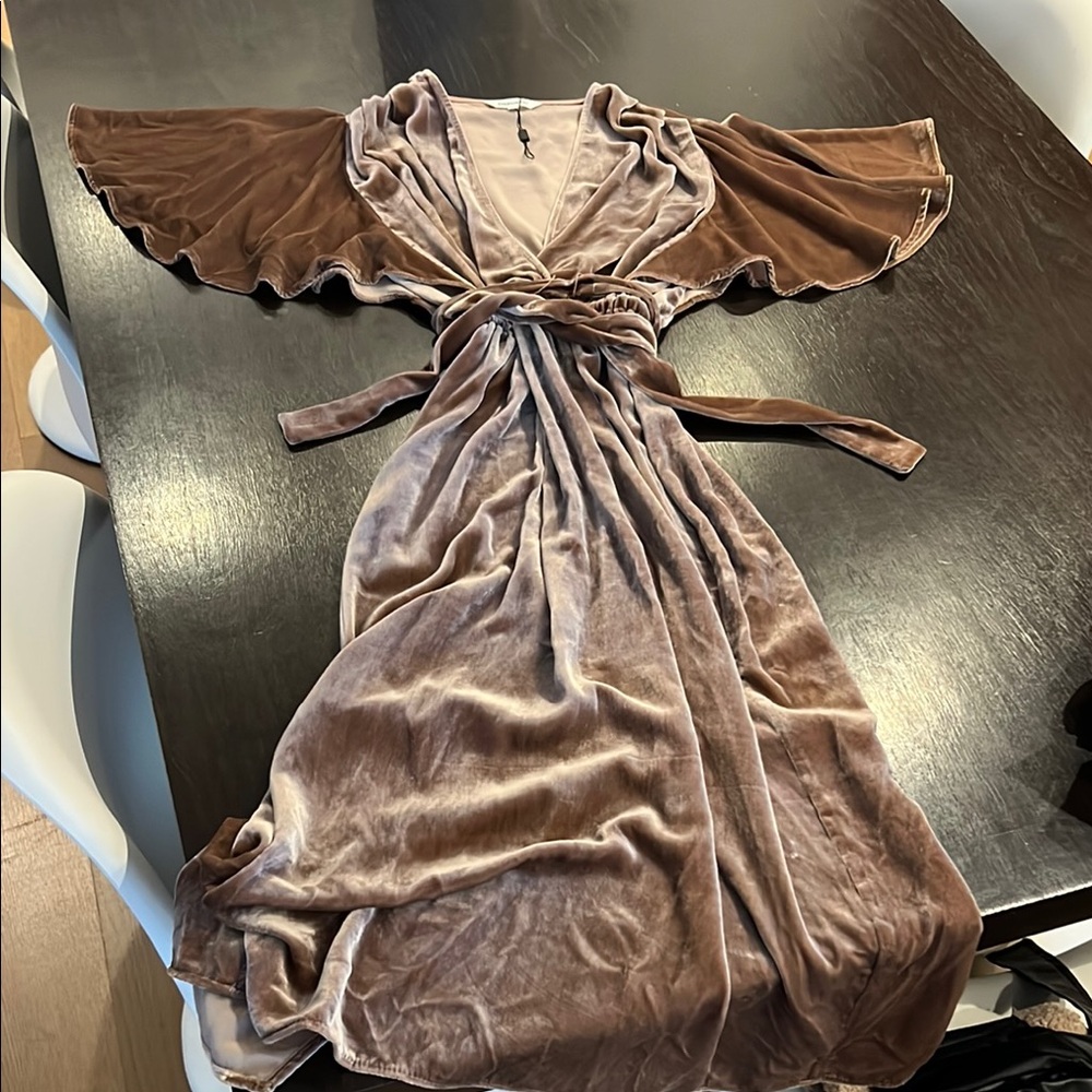 Elegant Velvet Wrap Dress